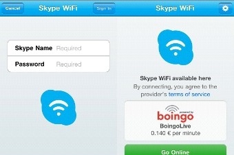 Скриншоты приложения Skype WiFi для iOS. Фото: lenta.ru